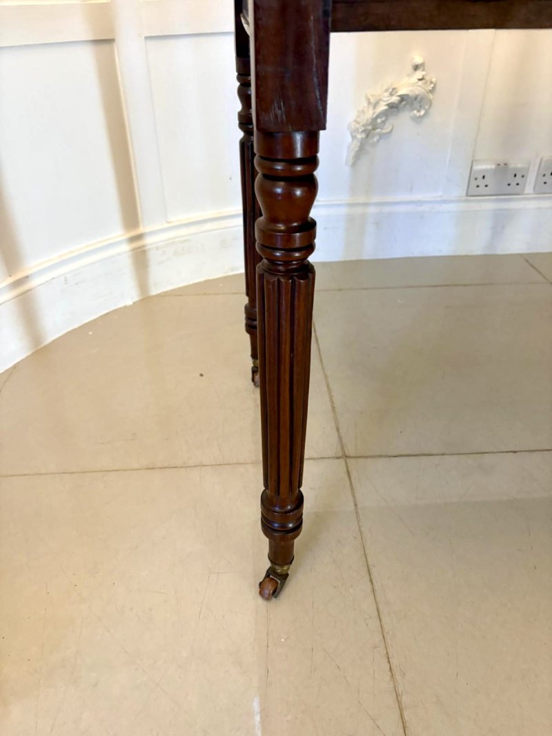 Quality Antique Regency Mahogany Drop-Leaf Pembroke Table